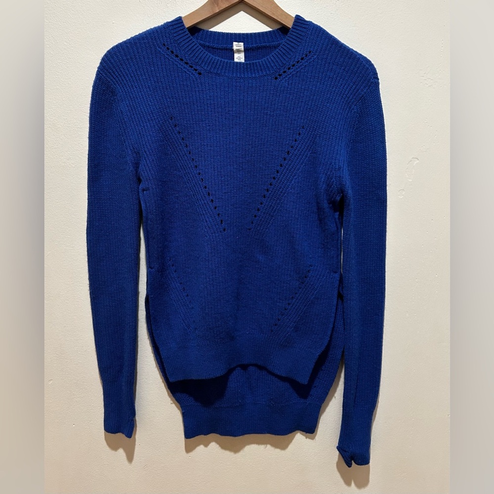Lululemon Seva 100% Merino Wool Cobalt Harbor Blue Knit Sweater - Women’s Size 4